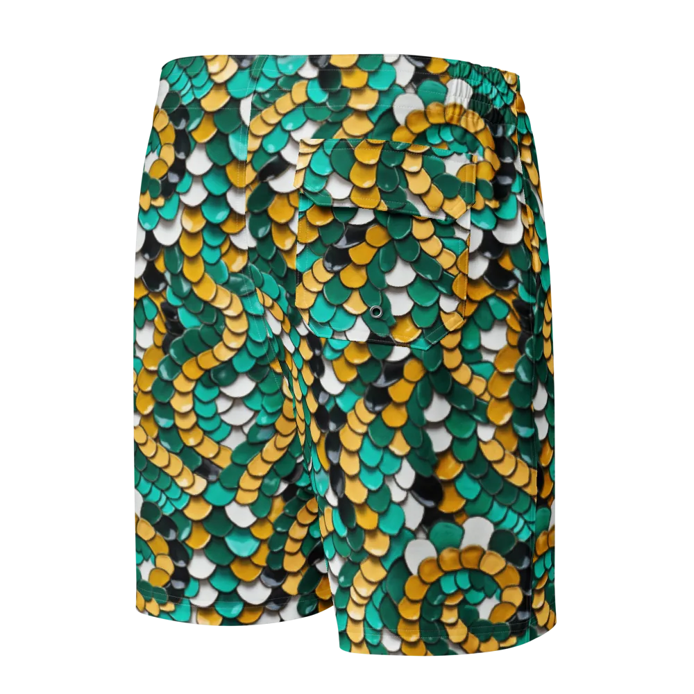 Jewel Scale on Men's Board Shorts — Back
