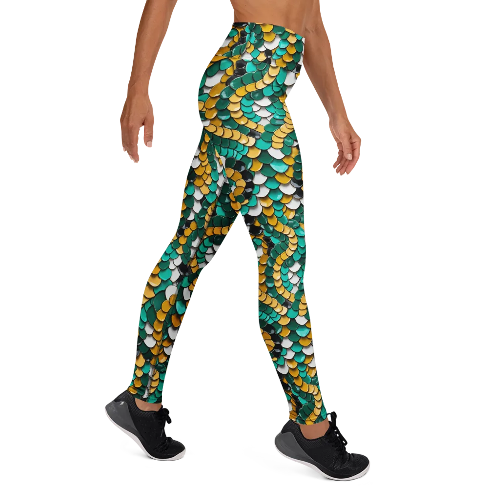 Jewel Scale on Yoga Leggings — Right