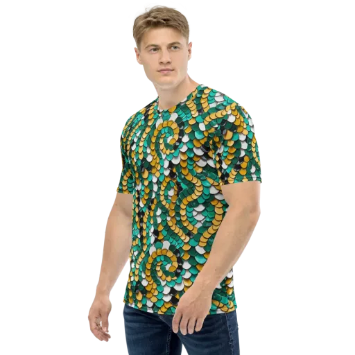 Jewel Scale on a Men's Crew Neck T-Shirt