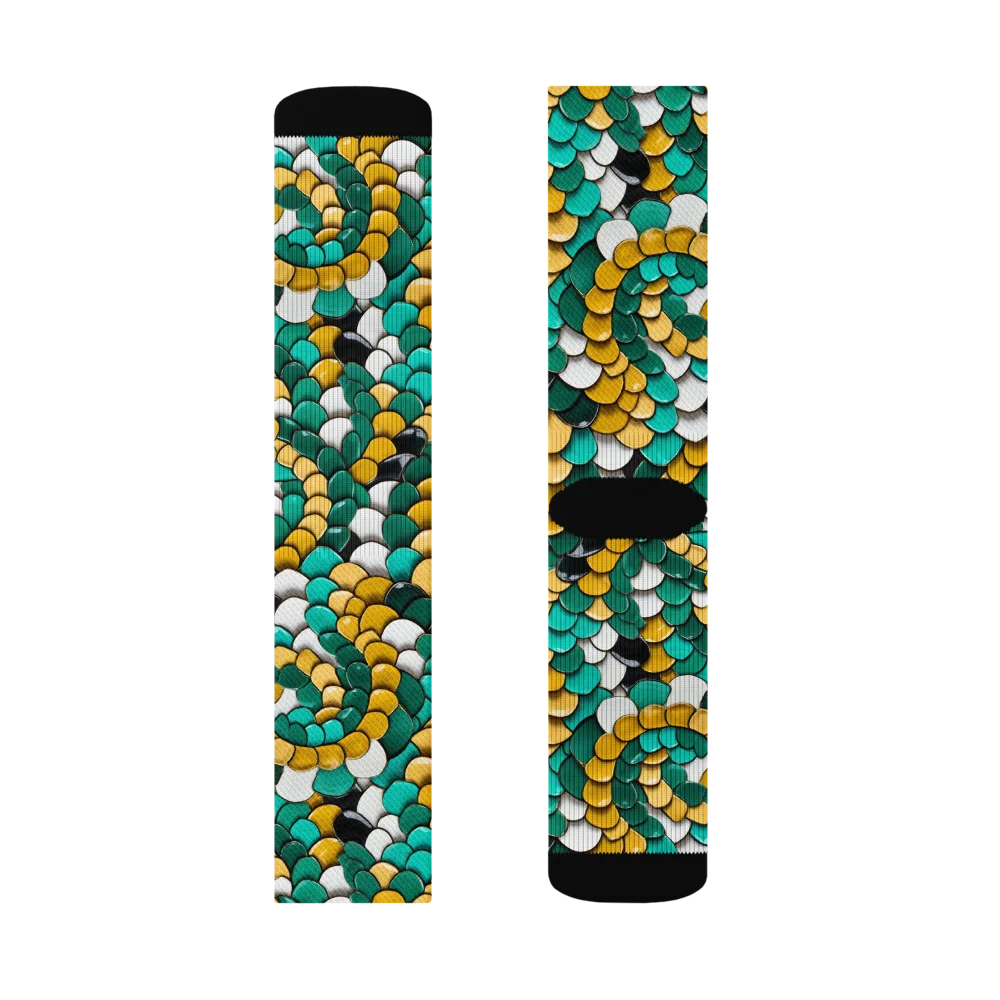 Jewel Scale on Socks — Left Sock