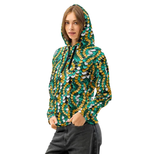 Jewel Scale on a Cotton Hoodie