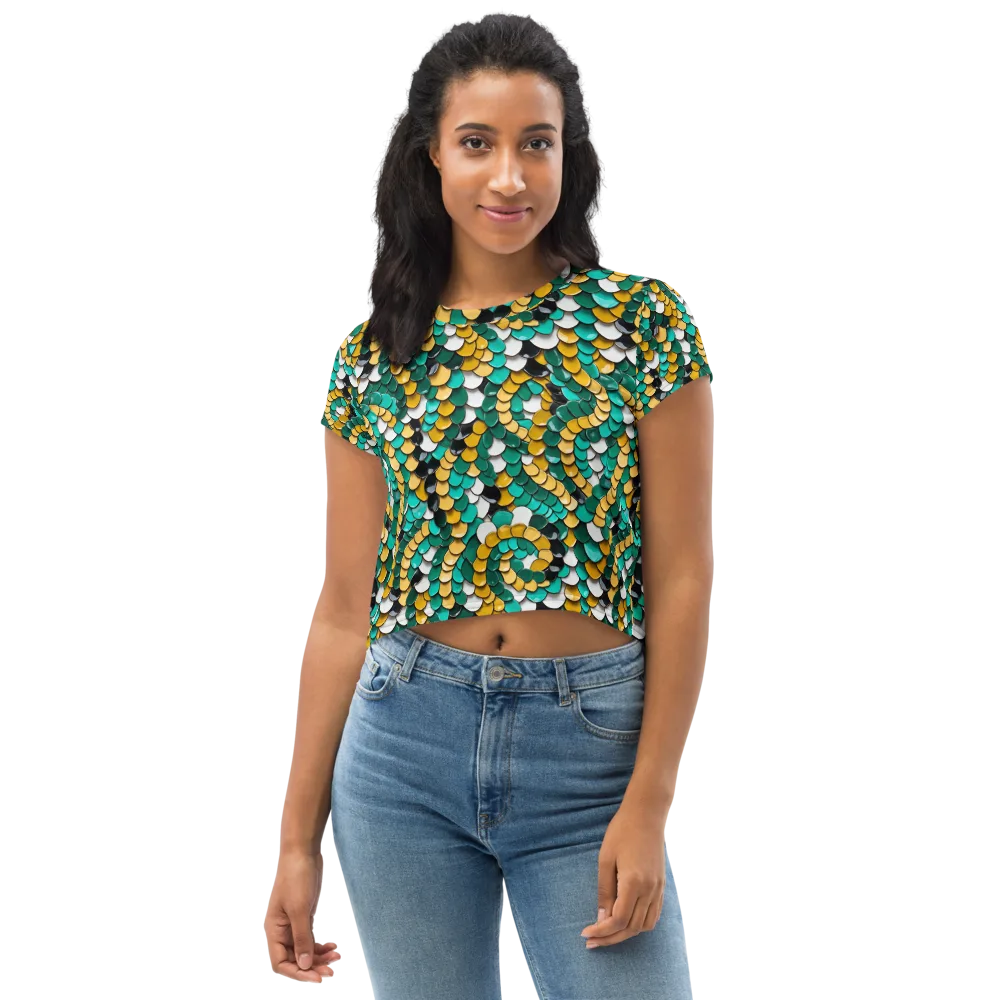 Jewel Scale on Crop Tee — Front