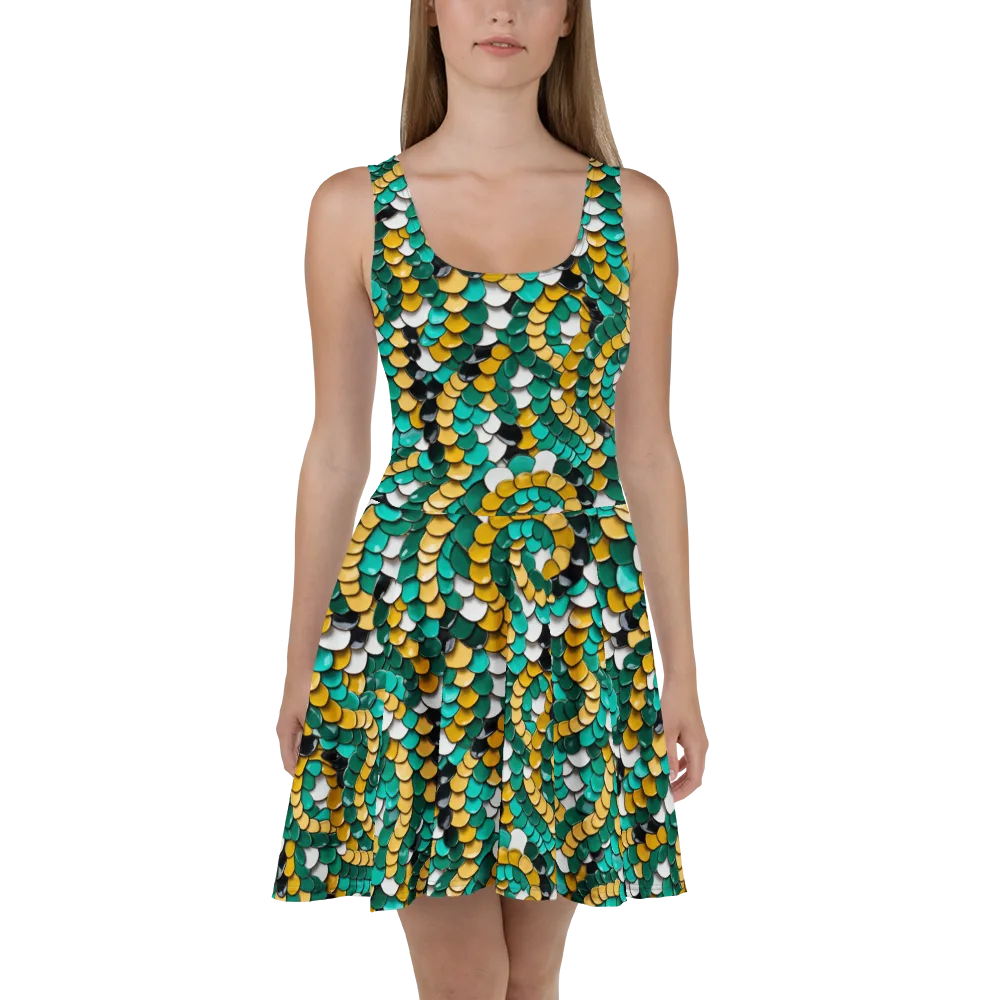 Jewel Scale on Skater Dress — Front