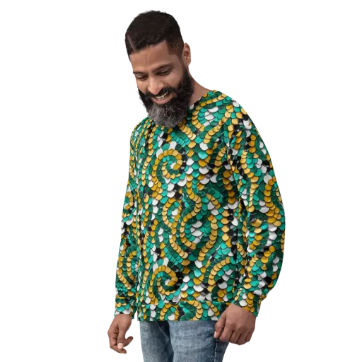 Jewel Scale on a Sweatshirt
