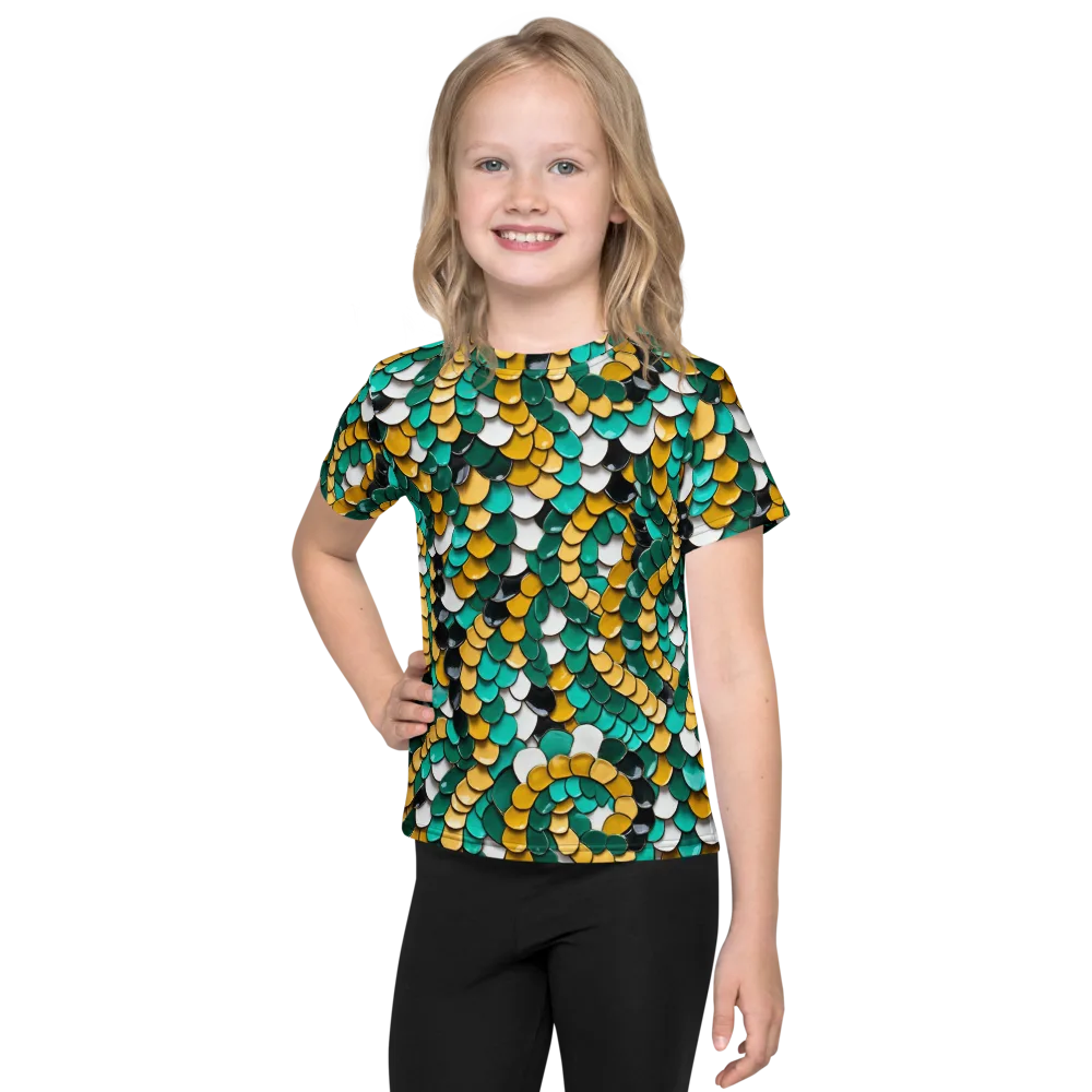 Jewel Scale on Kids Crew Neck T-Shirt — Front