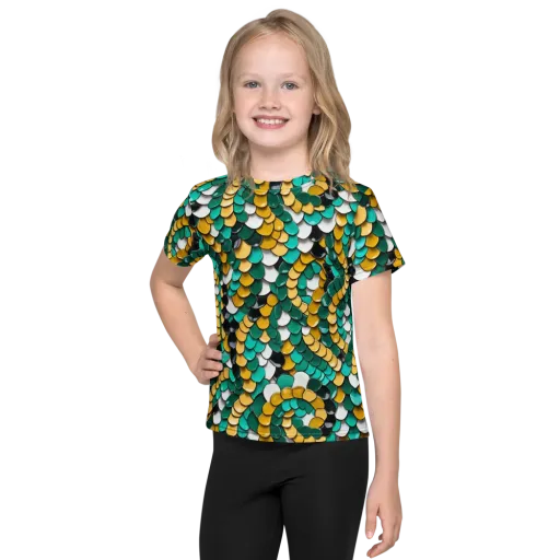 Jewel Scale on a Kids Crew Neck T-Shirt