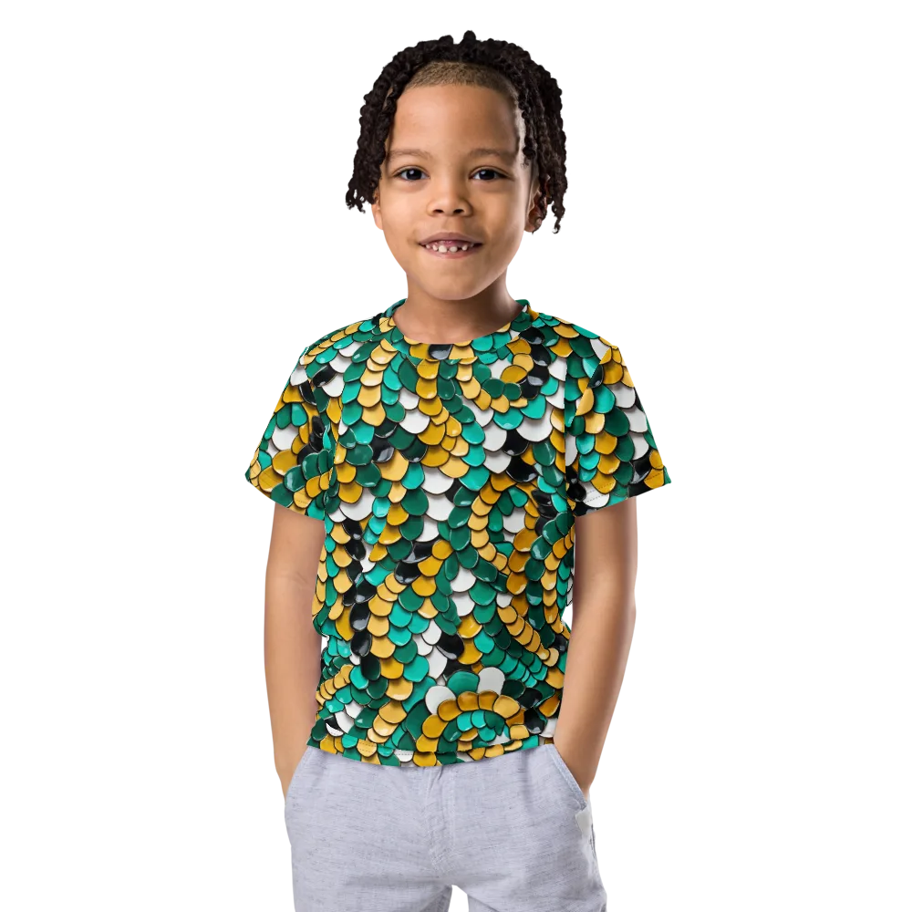 Jewel Scale on Kids Crew Neck T-Shirt — Front