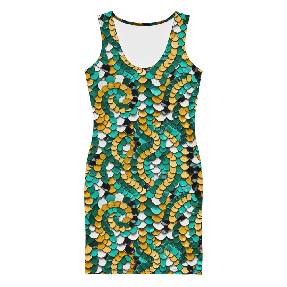 Jewel Scale on Bodycon Dress — Front