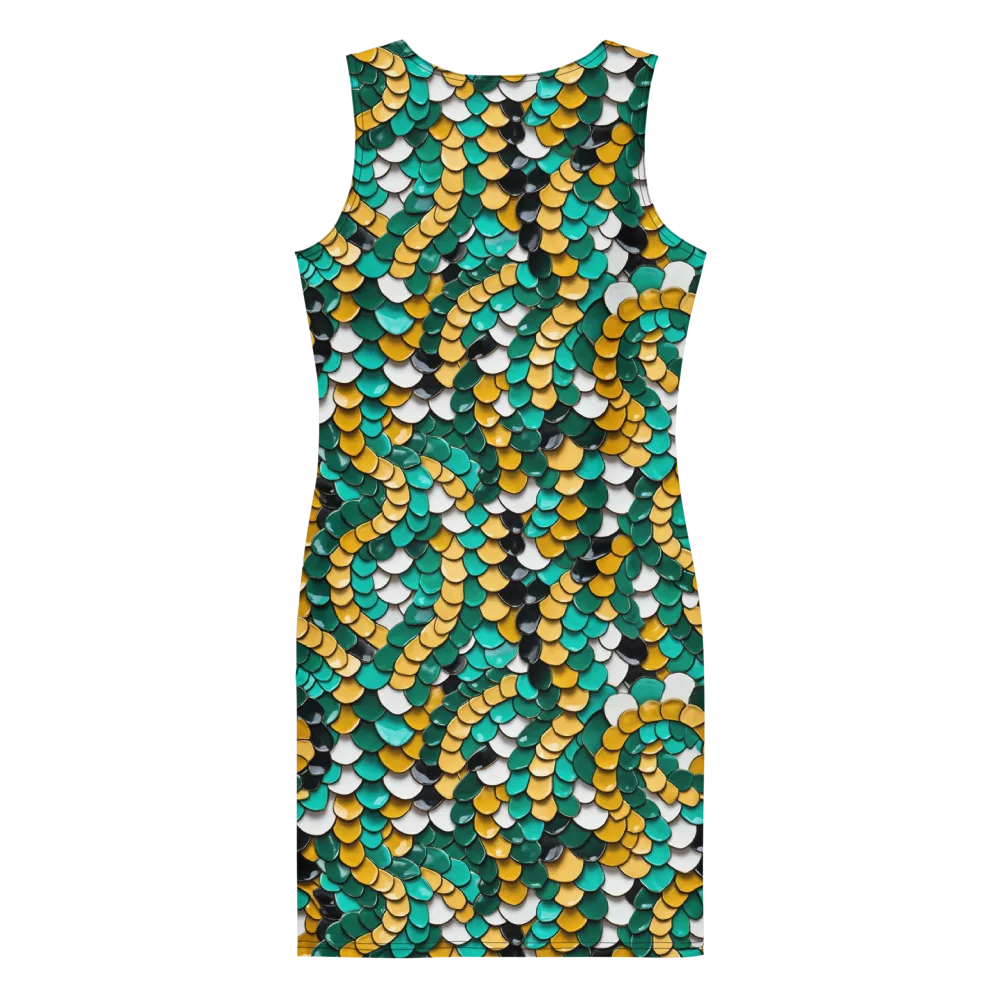 Jewel Scale on Bodycon Dress — Back
