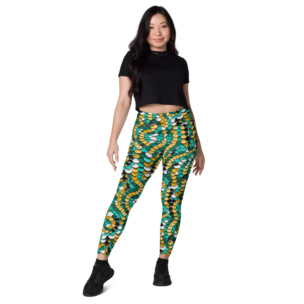 Jewel Scale on Leggings with Pockets — Front
