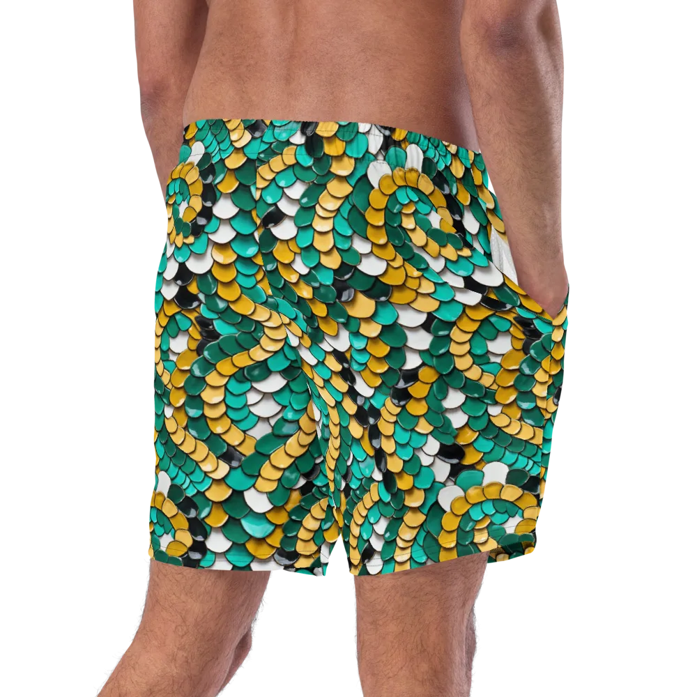 Jewel Scale on Swim Trunks — Right Back