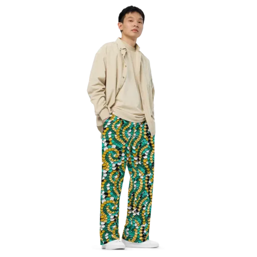 Jewel Scale on a Wide-Leg Pants