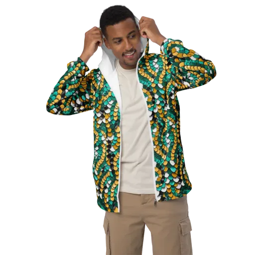 Jewel Scale on a Men's Windbreaker