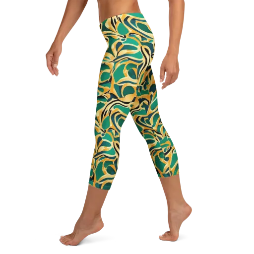 Emerald Melt on a Capri Leggings