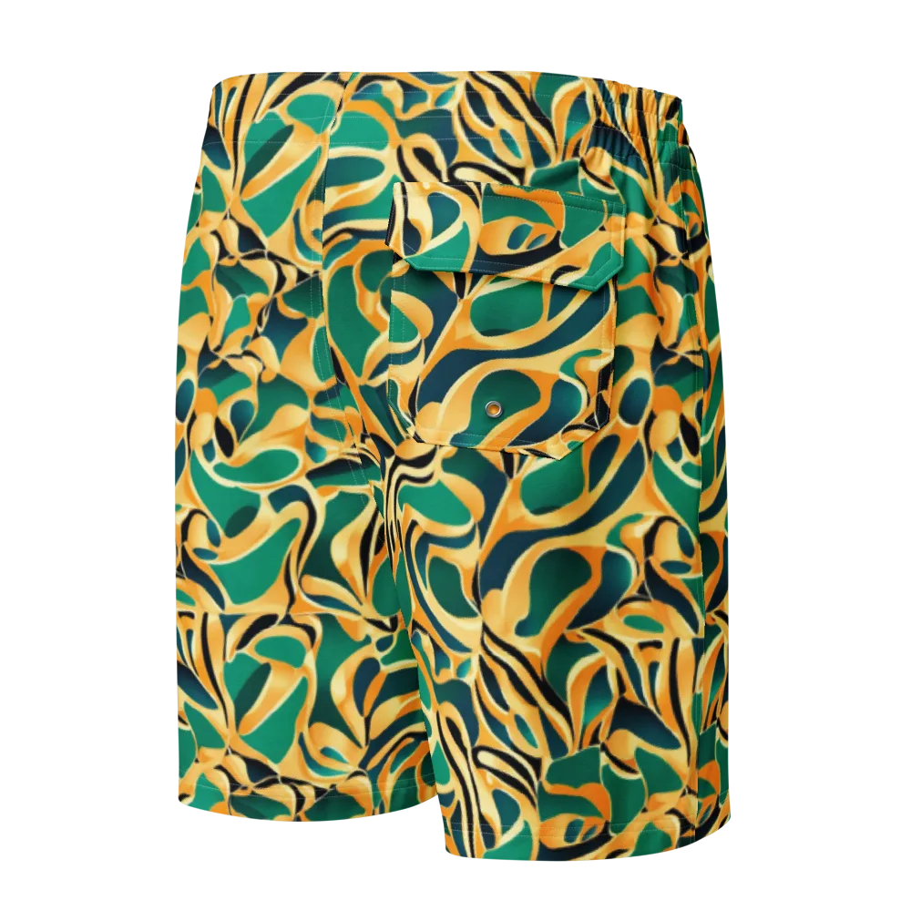 Emerald Melt on Men's Board Shorts — Back