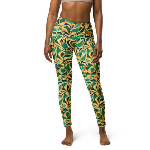 Emerald Melt on a Yoga Leggings