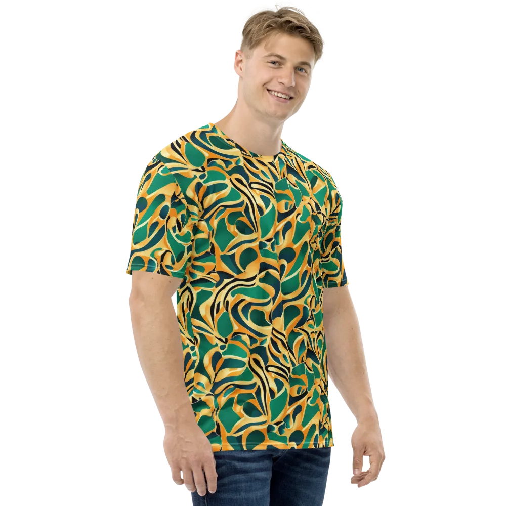 Emerald Melt on Men's Crew Neck T-Shirt — Right