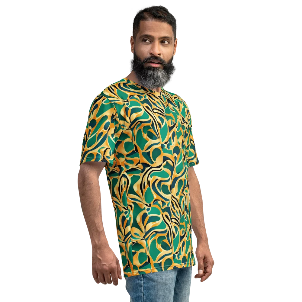 Emerald Melt on Men's Crew Neck T-Shirt — Right