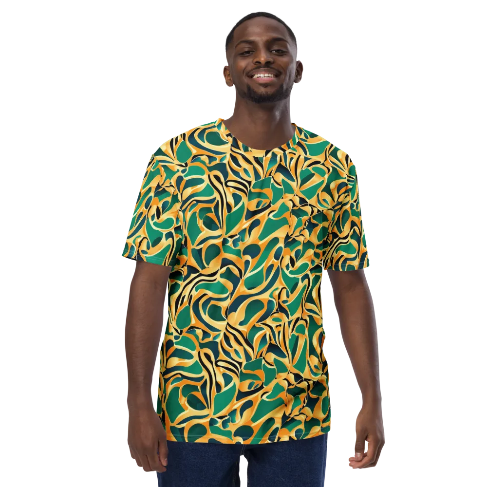 Emerald Melt on Men's Crew Neck T-Shirt — Front