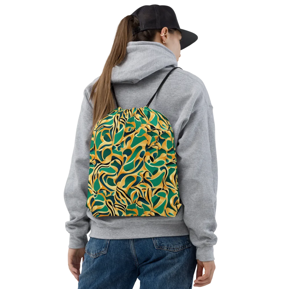 Emerald Melt on Drawstring Bag — Front