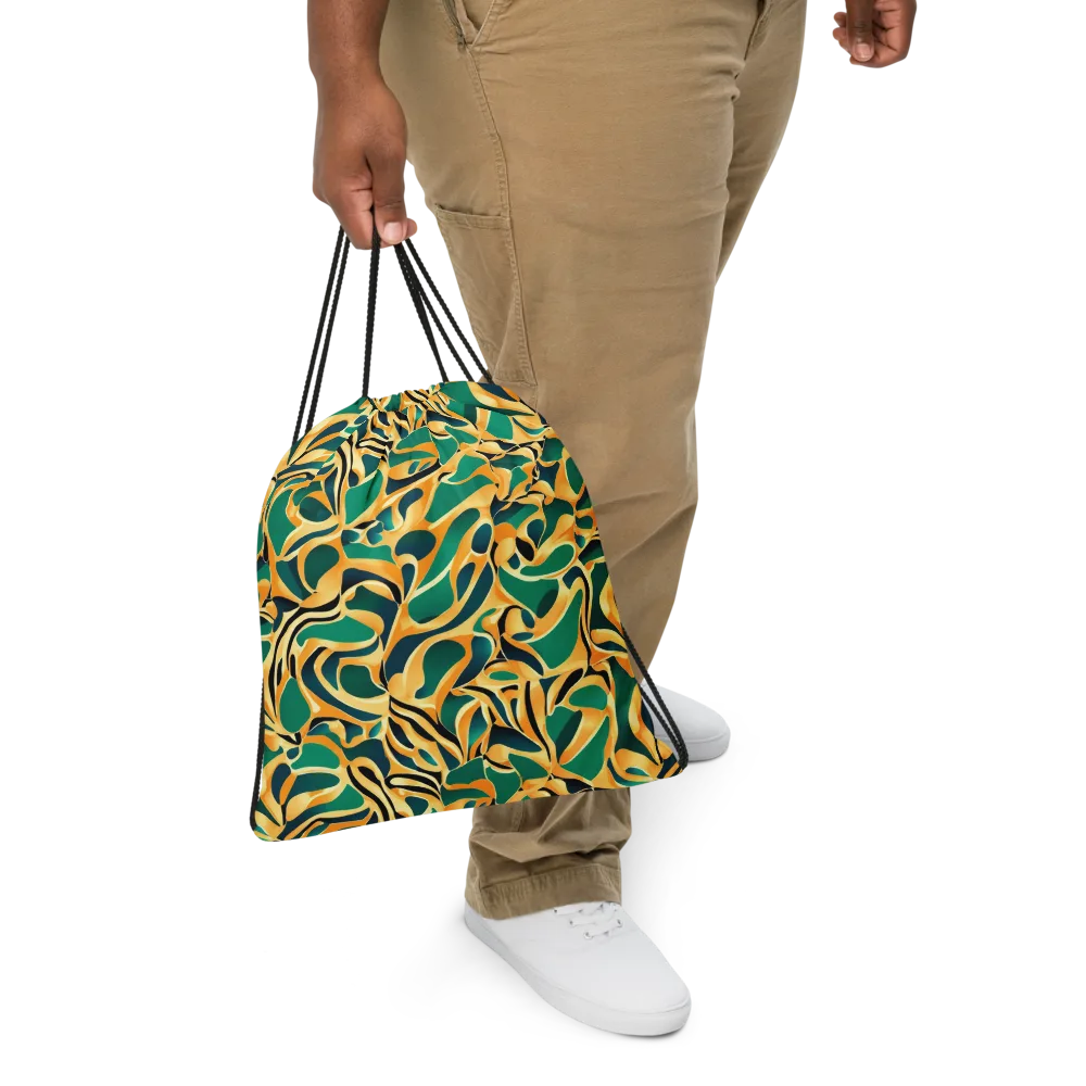 Emerald Melt on Drawstring Bag — Front