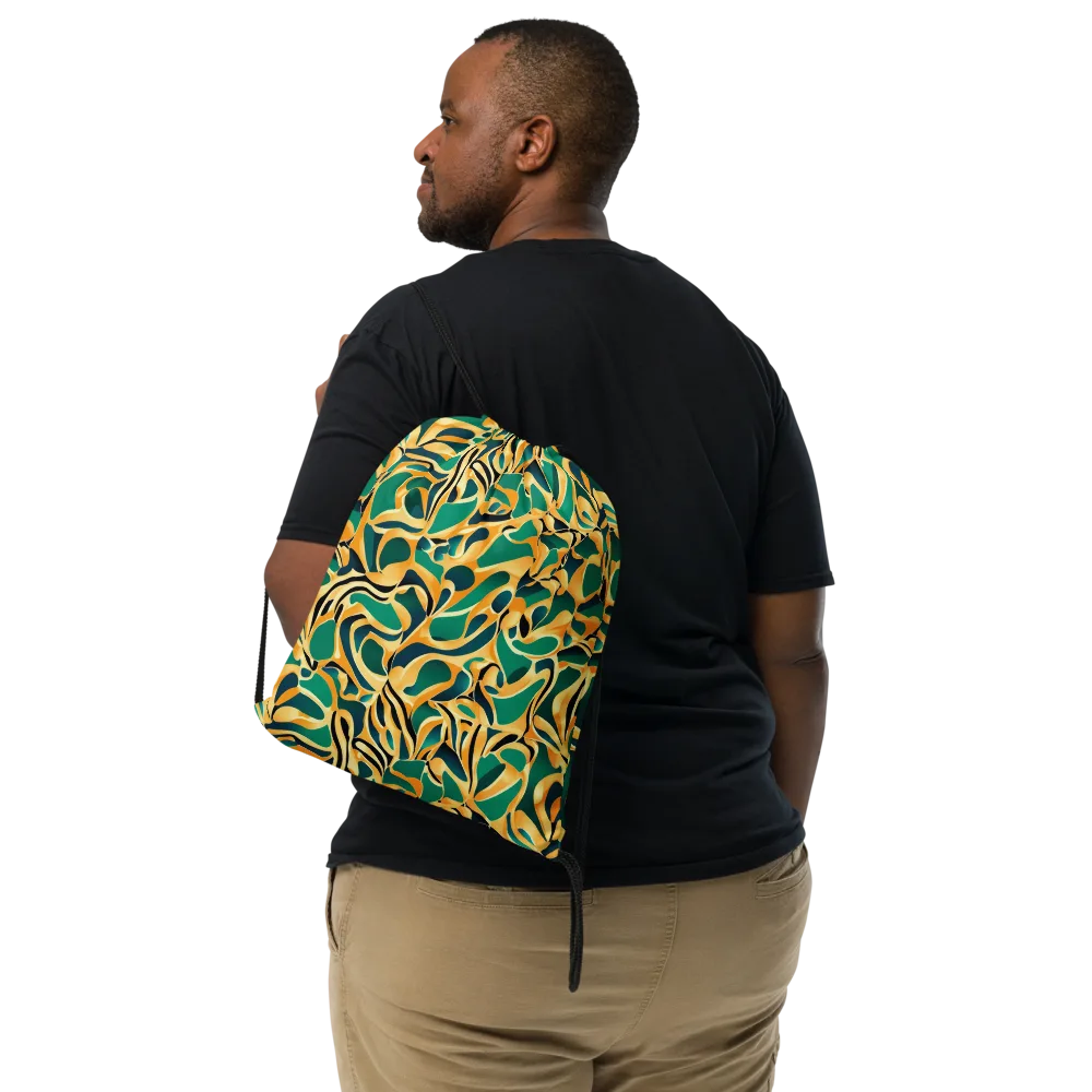 Emerald Melt on Drawstring Bag — Front