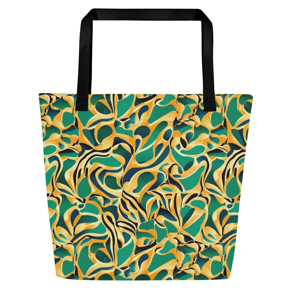 Emerald Melt on Large Tote Bag W/ Pocket — Front