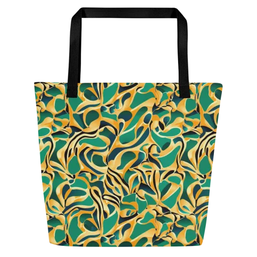 Emerald Melt on a Large Tote Bag W/ Pocket
