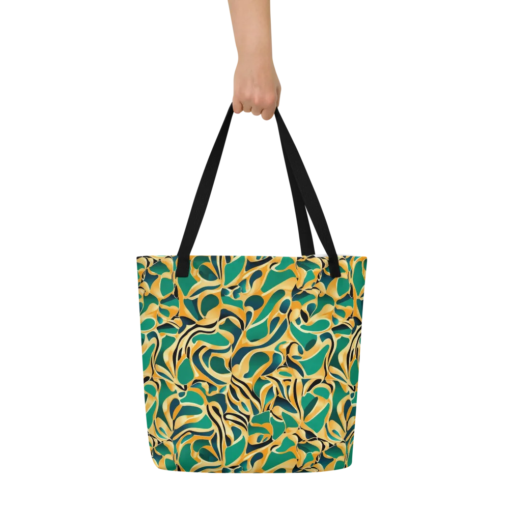 Emerald Melt on Large Tote Bag W/ Pocket — Front
