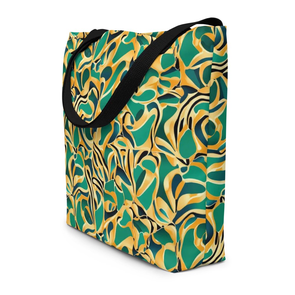 Emerald Melt on Large Tote Bag W/ Pocket — Front