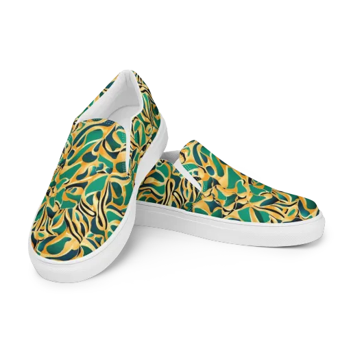 Emerald Melt on a Women's Slip-On Canvas Shoes