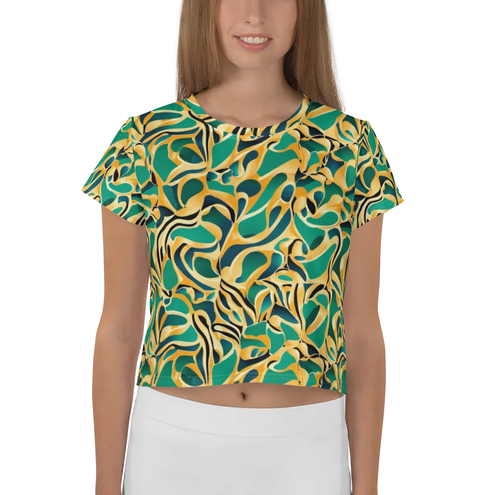 Emerald Melt on Crop Tee — Front