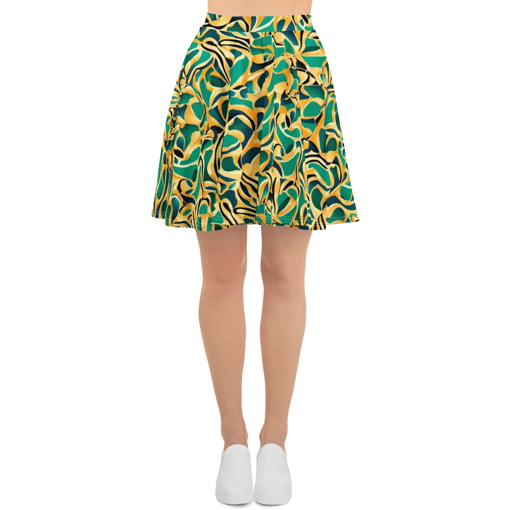 Emerald Melt on Skater Skirt — Front