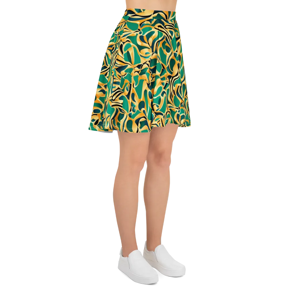 Emerald Melt on Skater Skirt — Right