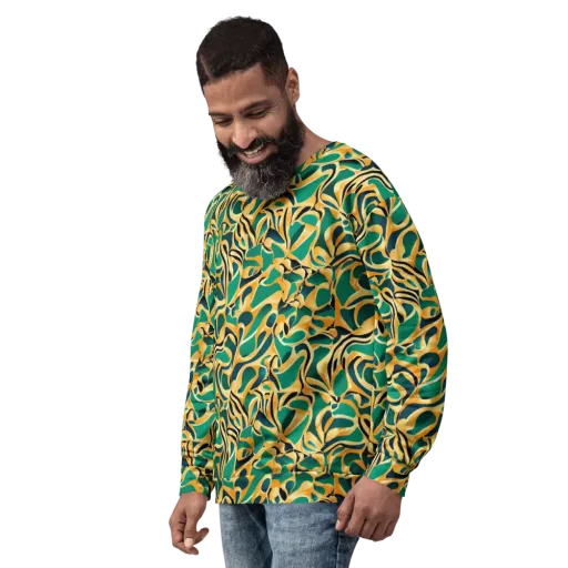 Emerald Melt on a Sweatshirt