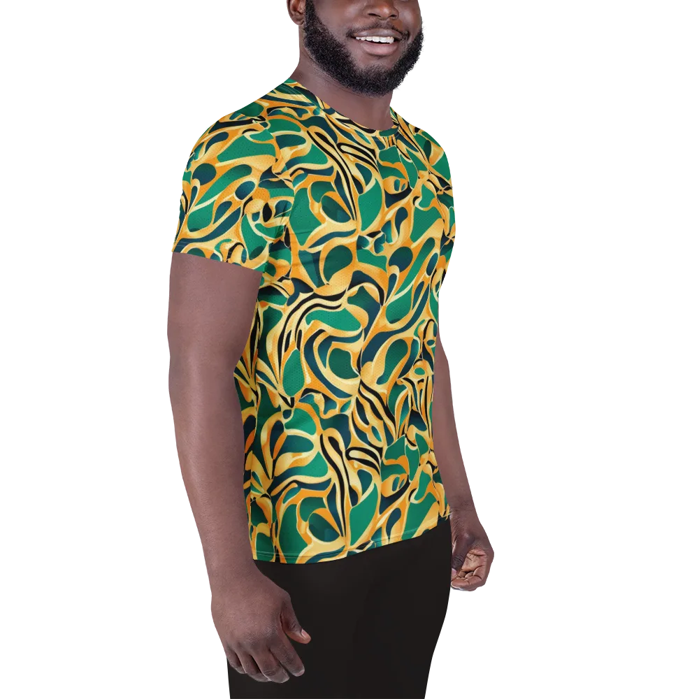 Emerald Melt on Men's Athletic T-Shirt — Right