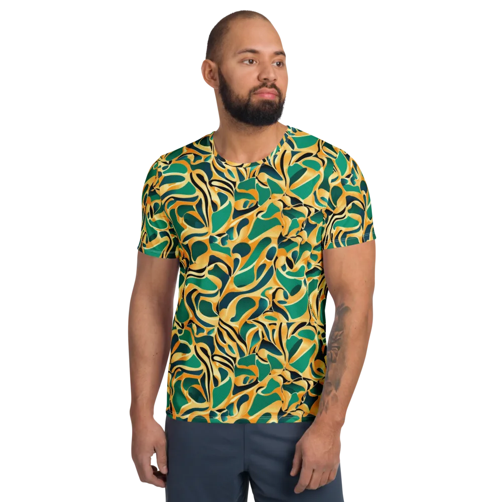 Emerald Melt on Men's Athletic T-Shirt — Front