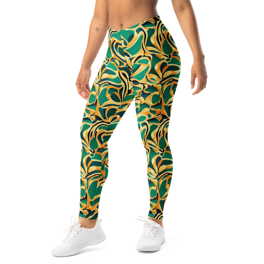 Emerald Melt on Leggings — Left Front