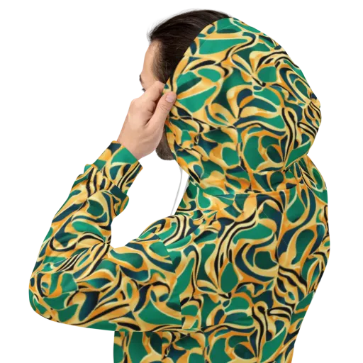 Emerald Melt on a Hoodie