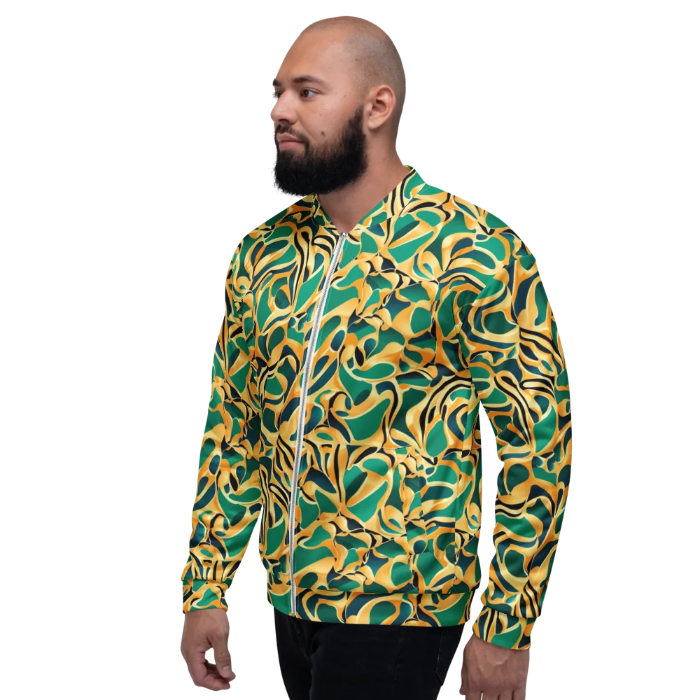 Emerald Melt on Bomber Jacket — Left