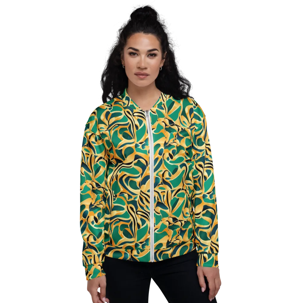 Emerald Melt on Bomber Jacket — Front