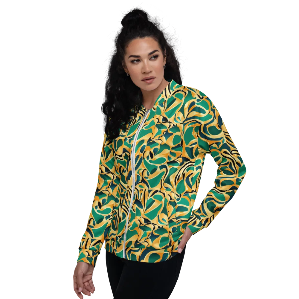 Emerald Melt on Bomber Jacket — Left
