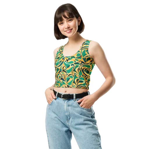 Emerald Melt on a Crop Top