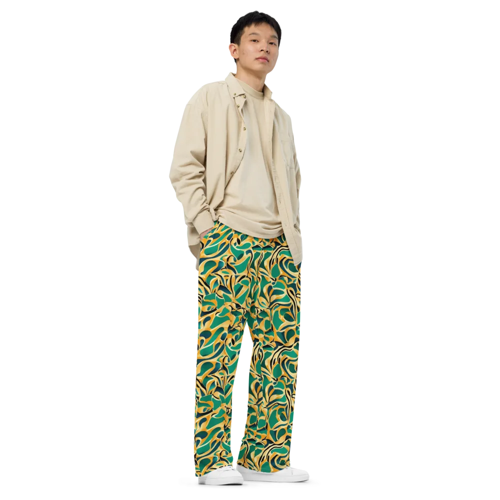 Emerald Melt on Wide-Leg Pants — Right Front