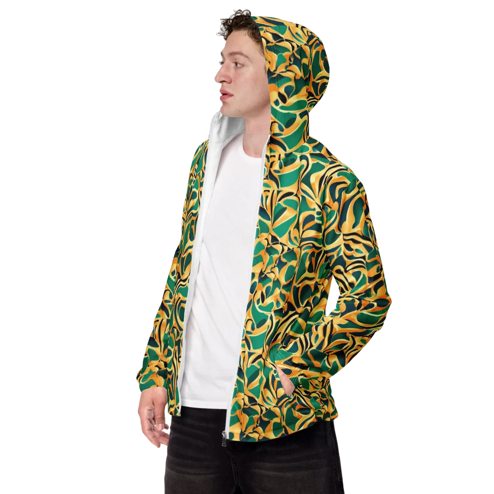 Emerald Melt on Men's Windbreaker — Left Front