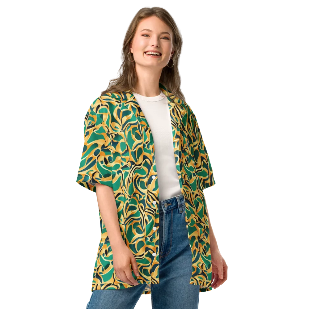Emerald Melt on Button Shirt — Front