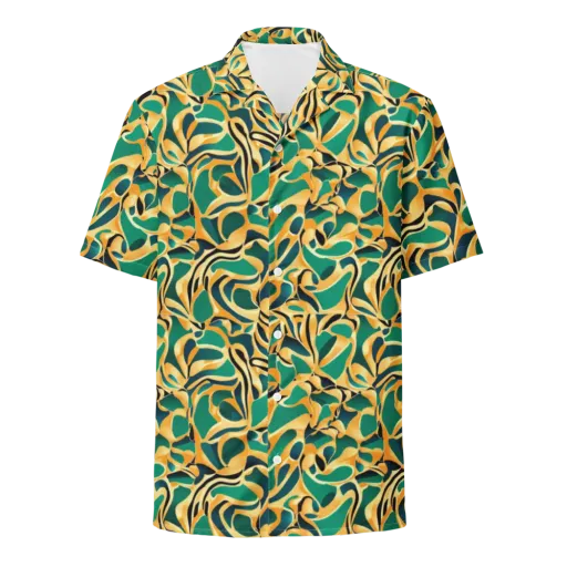 Emerald Melt on a Button Shirt