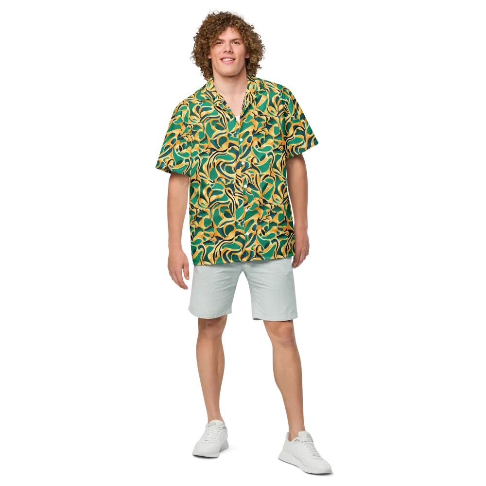Emerald Melt on Button Shirt — Front