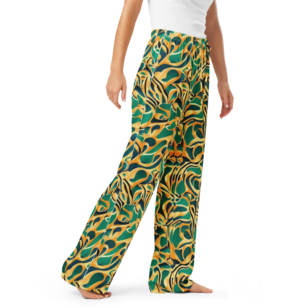 Emerald Melt on Women's Pajama Pants — Right Front