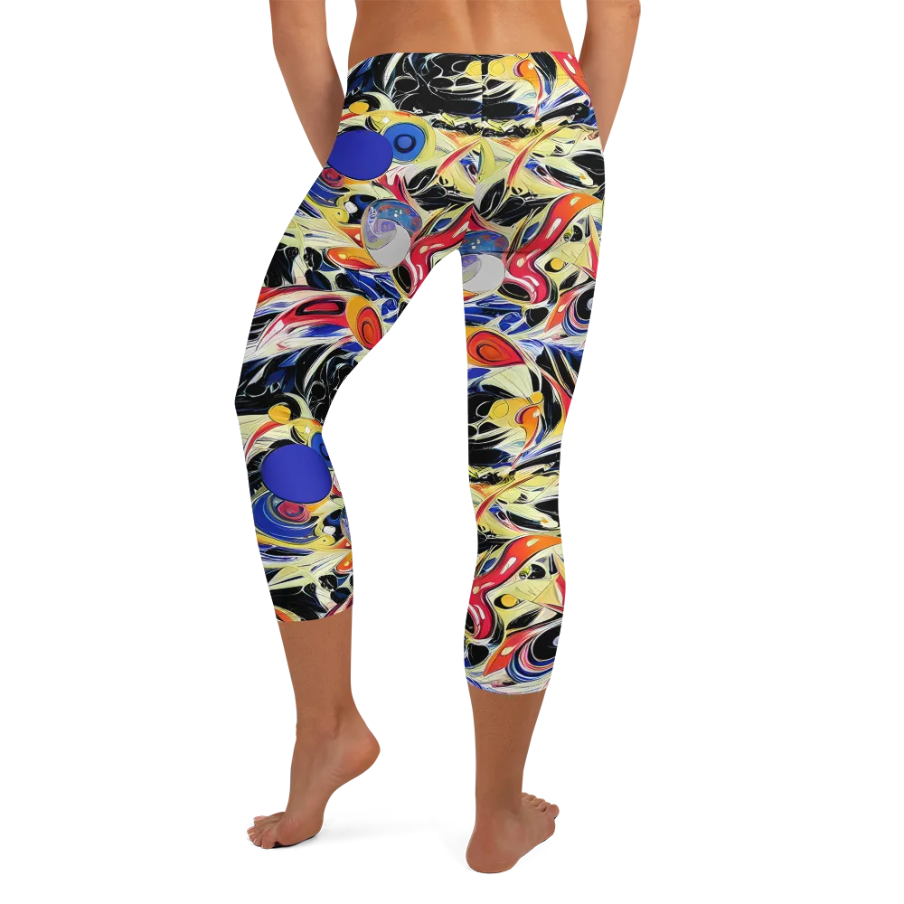 Fluid Frequency on Capri Leggings — Back